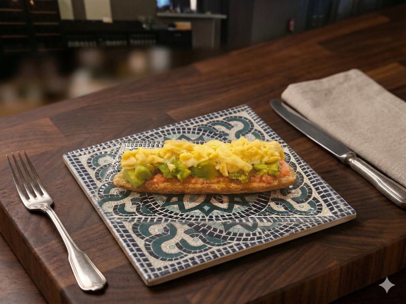 Tosta de aguacate, tomate y huevo